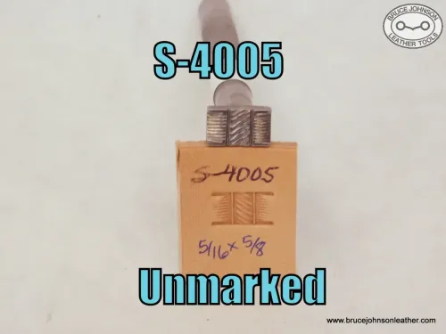 S-40005 – Unmarked rope center basket stamp, 5/16 X 5/8 inch – $80.00