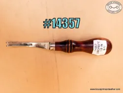 14357 – unmarked McMillen #3 round back French edger, 1/8 inch of cut – $70.00.