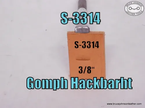 S-3314– Gomph Hackbarth smooth beveler, 3/8 inch wide – $30.00