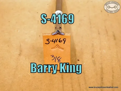 S-4169 – Barry King V wave border stamp, 3/8 inch wide at base – $40.00.