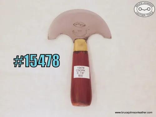 SOLD - 15478 – CS Osborne round knife, 3-7/8 inch wide at tips – $50.00.