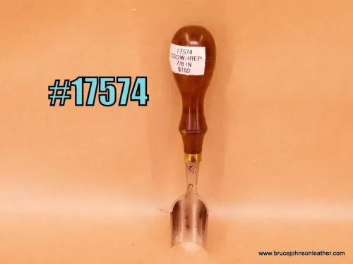 17574 – CS Osborne 7/8 inch wooden handle round end punch – $100.00.