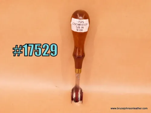 17529 – CS Osborne 5/8 inch wooden handle round end punch – $100.00.