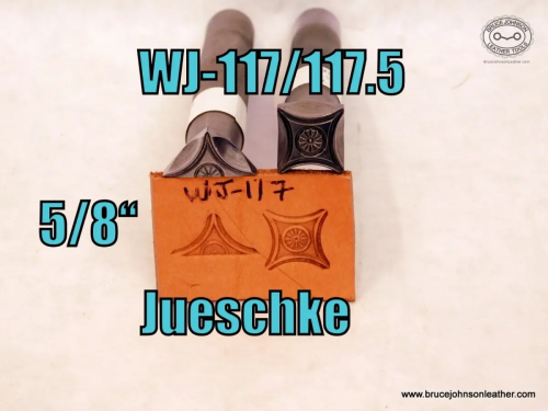 WJ-117-117.5 – Jueschke wagon wheel center block stamp set, 5-8 inch – $280.00.