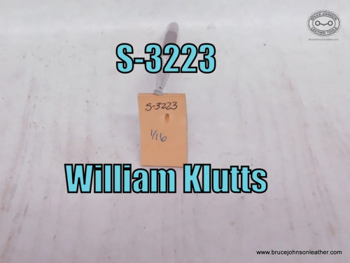 S-3235 William Klutts undershot lifter stamp, 3-32 inch – $35.00.