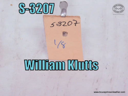 S-3207-William Klutts checkered beveler 1-8 inch wide – $35.00.