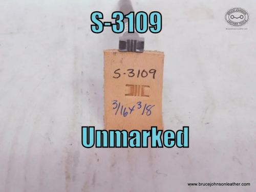 S-3109 – unmarked line center basket stamp, 3/16 X 3/8 inch – $65.00.
