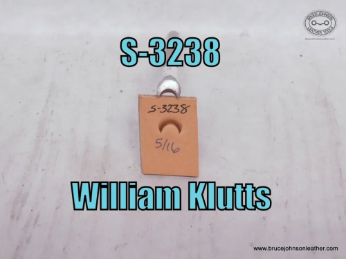 S-3238-William Klutts crowner stamp, 5-16 inch wide at base – $30.00.
