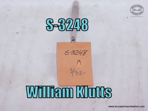 S-3248-William Klutts mule foot, 3-32 inch wide – $25.00.