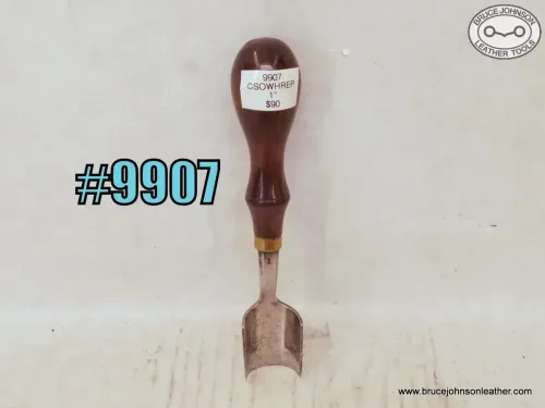 9907 – CS Osborne 1 inch wood handle round end punch – $90.00.