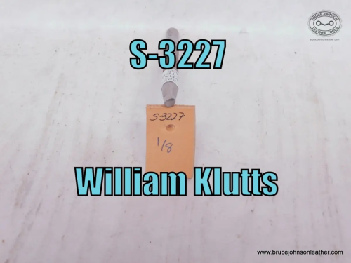 S-3227-William Klutts undershot lifter stamp, 1-8 inch – $35.00.