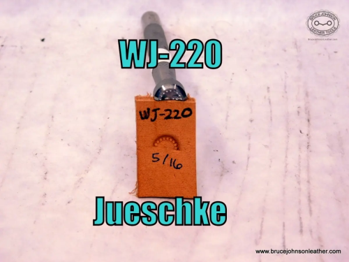 WJ-220 – Jueschke 5-16 inch half flower center or border stamp – $80.00