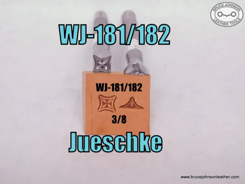 WJ-181/182 – Jueschke geometric stamp set, 3/8 inch – Set- $180.00.