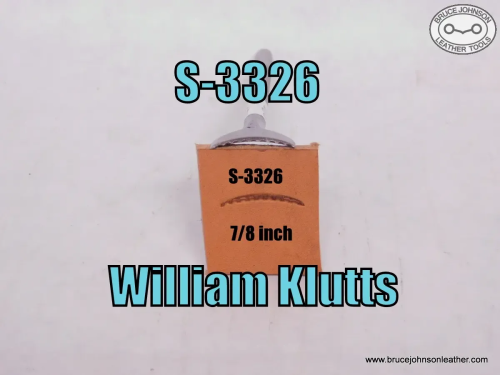 S-3326 – William Klutts lined and scalloped veiner, 7/8 inch – $35.00