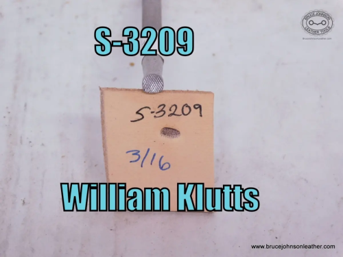 S-3209-William Klutts checkered bevel, and 3-16 inch wide – $35.00.