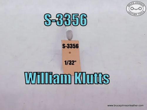 S-3356 – William Klutts 1/32 inch smooth seed stamp – $25.00.