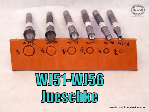 WJ51-WJ-56 - set of 6 Jueschke lined spot stamps - use as graduated seeds or flower centers - $380.00.