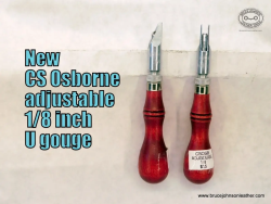 CS Osborne New 1-8 inch adjustable depth U gouge, sharpened – $35.00.