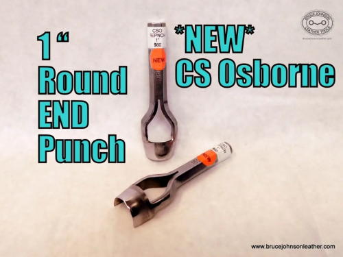 CS Osborne New 1 inch round end punch, sharpened – $60.00 – in stock.