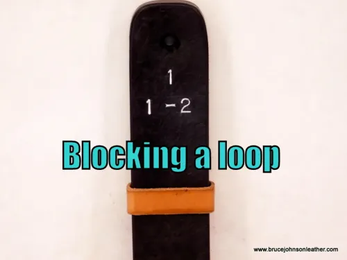 Blocking a loop.