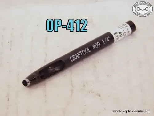 BT-412 – craft tool #9 oval punch, 5-16 X 3-16 inch – $15.00.