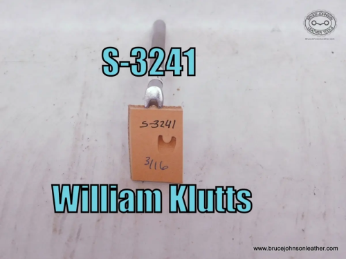 S-3241-William Klutts crowner stamp, 3-16 inch – $30.00.
