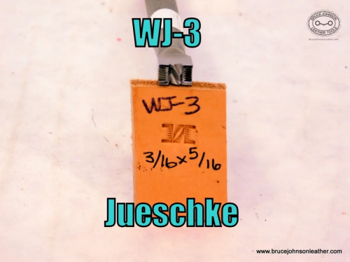WJ-3 – Jueschke diagonal line center basket stamp, 3-16 X 5-16 inch – $55.00.