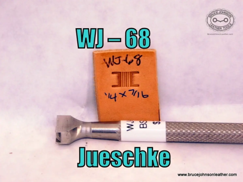 WJ-68-Jueschke line center basket stamp, 1-4 X 7-16 inch – $75.00.