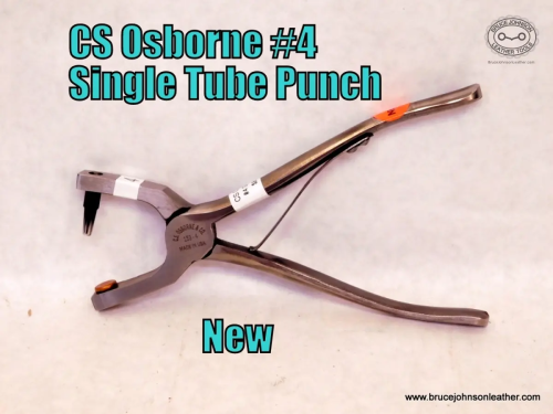 CS Osborne New #4 single tube punch, sharpened – $85.00.