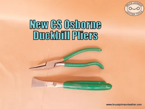 CS Osborne New smooth jaw duckbill pliers, 15-16 inch wide at tips – $55.00 – in stock.