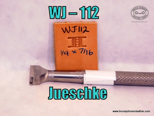 WJ-112 – Jueschke dotline center basket stamp, 1-4X 7-16 inch – $80.00.