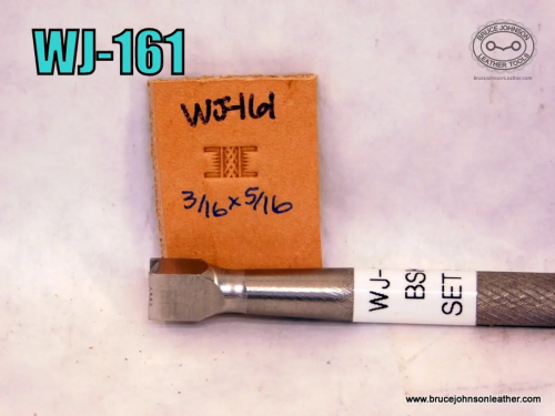 WJ-161 – Jueschke plait center basket stamp, 3-16 X 5-16 inch – $70.00.