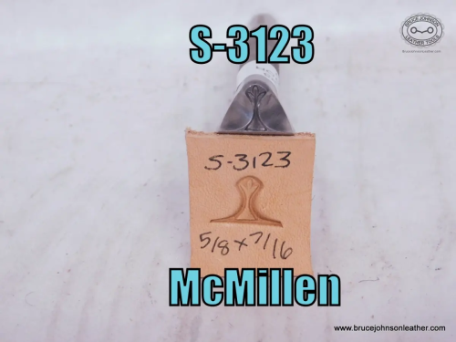 S-3123 – McMillen meander stamp, 5-8 X 7-16 inch – $70.00.