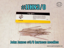 JJHN30 - John James 3-0 blunt harness hand sewing needles, 2-7/16 inches long – 25 pack – $9.00