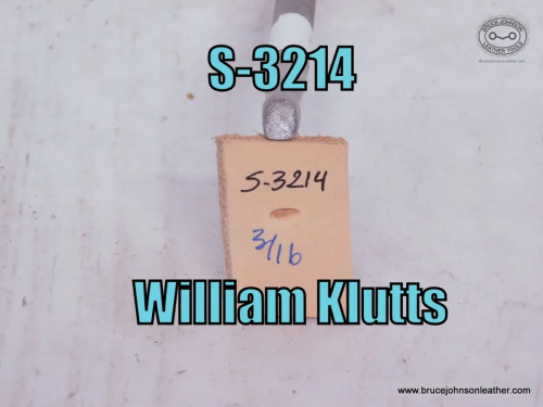 S-3214-William Klutts checkered beveler, 3-16 inch wide – $35.00