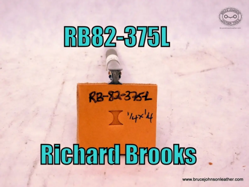 RB-82-375 L – Brooks vertical line hourglass meander stamp, 1-4 X 1-4 inch – $27.00.