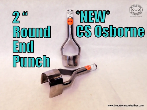 CS Osborne New 2 inch round end punch, sharpened – $90.00 – in stock.