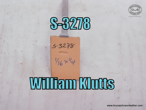 S-3278- William Klutts smooth thumbprint, 1-16 X 1-4 inch – $35.00.
