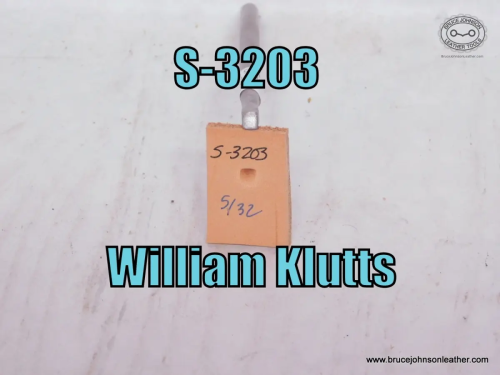 S-3203-William Klutts smooth beveler, 5-32 inch wide – $25.00.