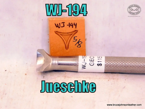 WJ-194 – Jueschke triangular geometric stamp, 5-8 inch – $115.00.