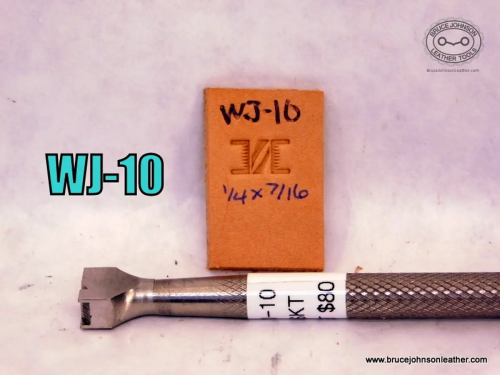 WJ-10 – Jueschke diagonal line center basket stamp, 1-4X 7-16 inch – $80.00.