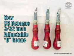 CS Osborne New 3-32 inch adjustable depth U gouge, sharpened – $35.00 – in stock.