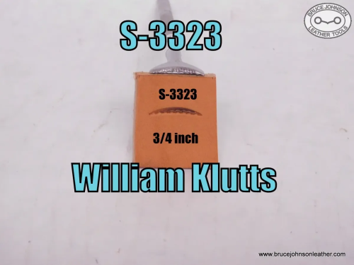 S-3323 – William Klutts line and scalloped veiner, 3/4 inch – $35.00