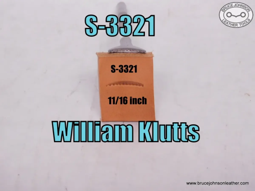 S-3321 – William Klutts lined and scalloped veiner, 11/16 inch – $35.00.