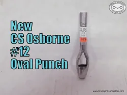 New CS Osborne #12 oval punch, 5-16 X 1-2 inch – $55.00.- in stock