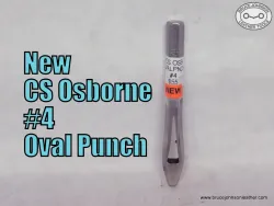 New CS Osborne #4 oval punch, 1-8 X 6-32 inch – $55.00. - In Stock