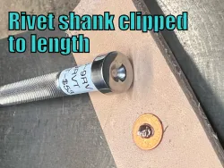 Rivet shank clipped.