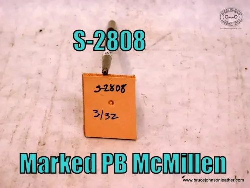 S-2808 – marked PV McMillen lined seed, 3-32 inch – $45.00