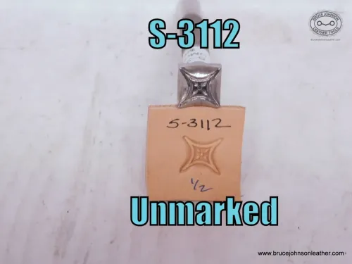 S-3112 – Unmarked 1-2 inch geometric stamp – $80.00