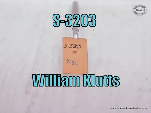 S-3203-William Klutts smooth beveler, 5-32 inch wide – $25.00.